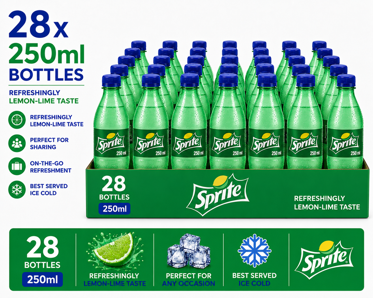 Sprite 250ml Bottles x28 – Classic Fizzy