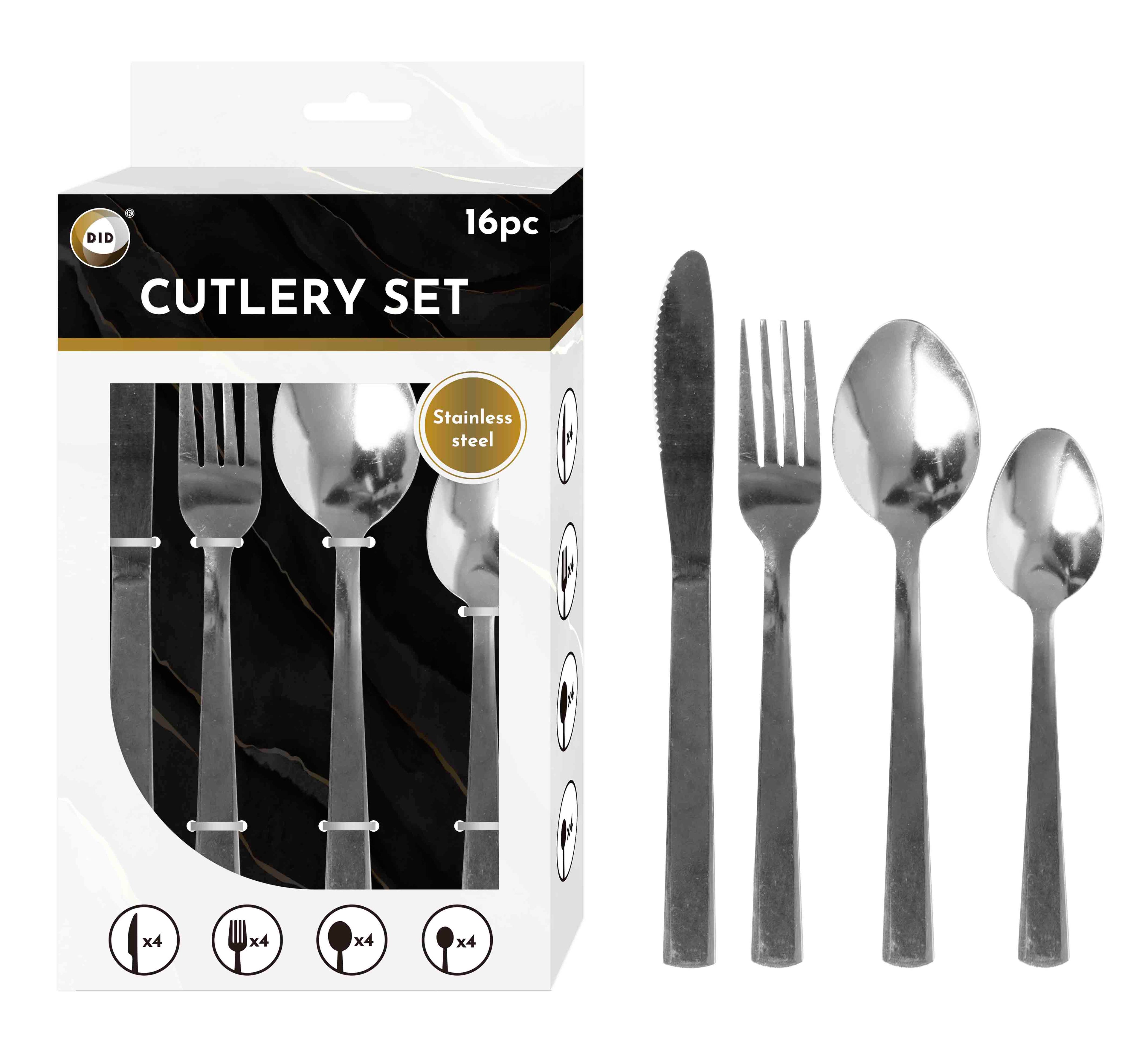 16pc Stainless Steel Cutlery Set