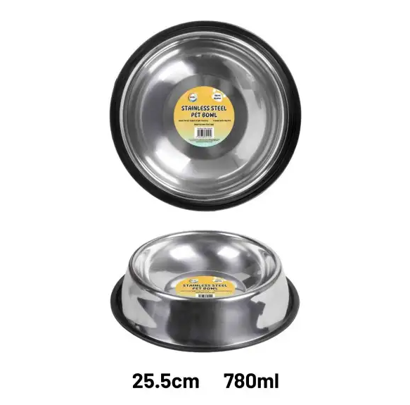 25.5cm Stainless Steel Pet Bowl