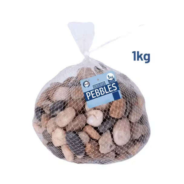 1Kg Decorative Assorted Pebbles – Natural Stone Garden, Plant Pot, Vase & Home Decoration Pebbles